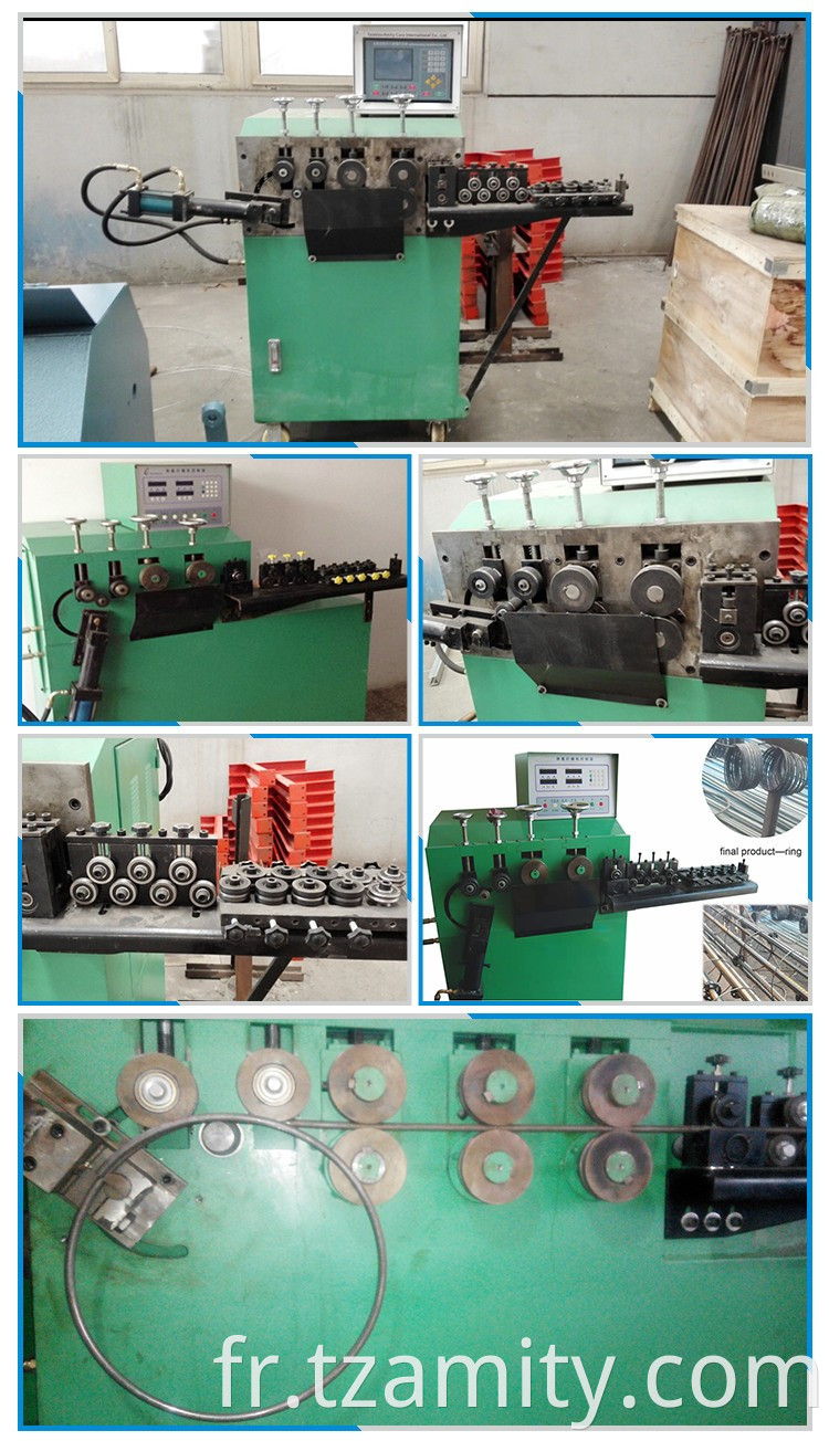Machine de fabrication d'anneaux de fil à barre en acier de 2 à 8 mm pour poteau en béton
